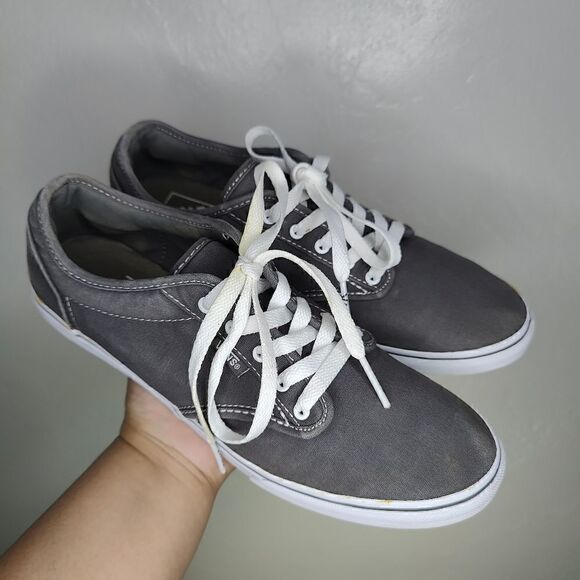 Vans Grey Canvas Skate Sneakers - Picture 2 of 13
